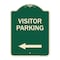 Signmission Reserved Parking Visitor Parking Arrow Pointing Left Heavy-Gauge Alum Sign, 24" x 18", G-1824-23024 A-DES-G-1824-23024 - alternate 1